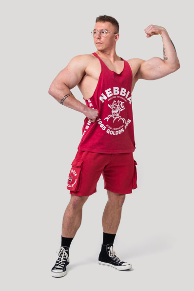 NEBBIA • NEBBIA Washed muscle back stringer GOLDEN AGE šedé • Nebshop.cz 2