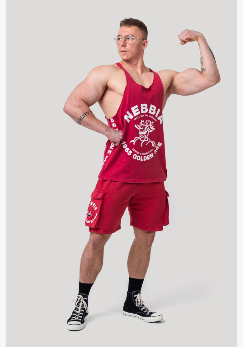 NEBBIA • NEBBIA Washed muscle back stringer GOLDEN AGE šedé • Nebshop.sk NEBBIA • NEBBIA Washed muscle back stringer GOLDEN AGE šedé • Nebshop.sk