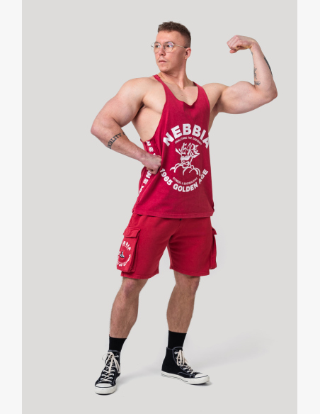 NEBBIA • NEBBIA Washed muscle back stringer GOLDEN AGE šedé • Nebshop.sk