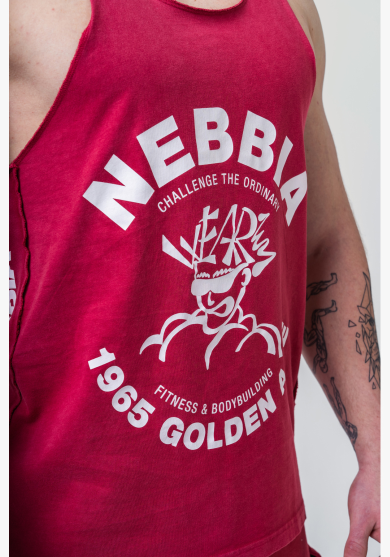 NEBBIA • NEBBIA Washed muscle back stringer GOLDEN AGE šedé • Nebshop.sk NEBBIA • NEBBIA Washed muscle back stringer GOLDEN AGE šedé • Nebshop.sk