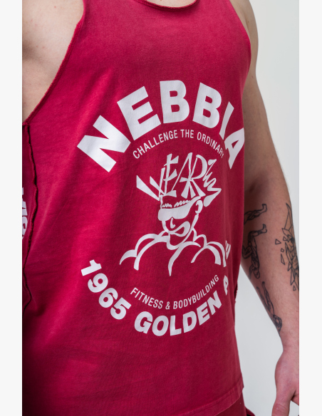 NEBBIA • NEBBIA Washed muscle back stringer GOLDEN AGE šedé • Nebshop.sk