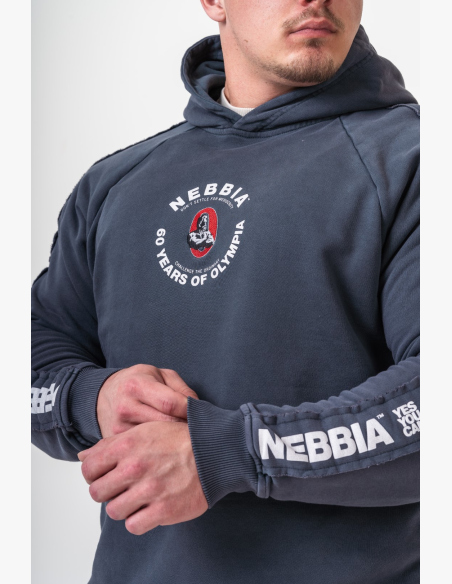 NEBBIA • NEBBIA Washed mikina s kapucí HERITAGE černá • Nebshop.cz