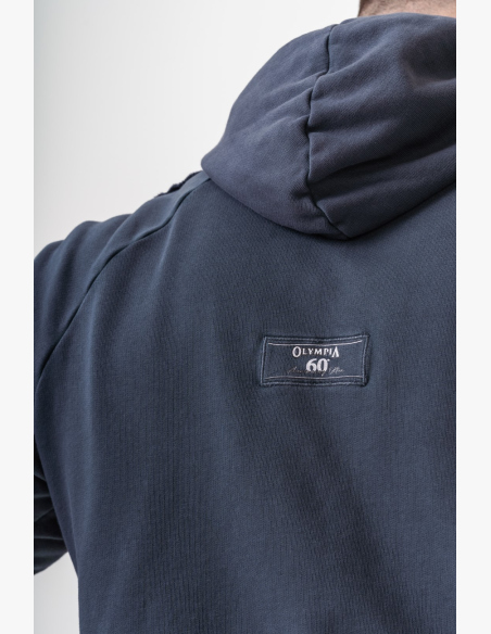 NEBBIA • NEBBIA Washed hoodie HERITAGE black • Nebshop.cz