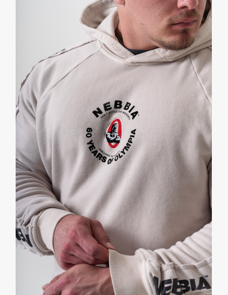 NEBBIA • NEBBIA Washed mikina s kapucí HERITAGE krémová • Nebshop.sk