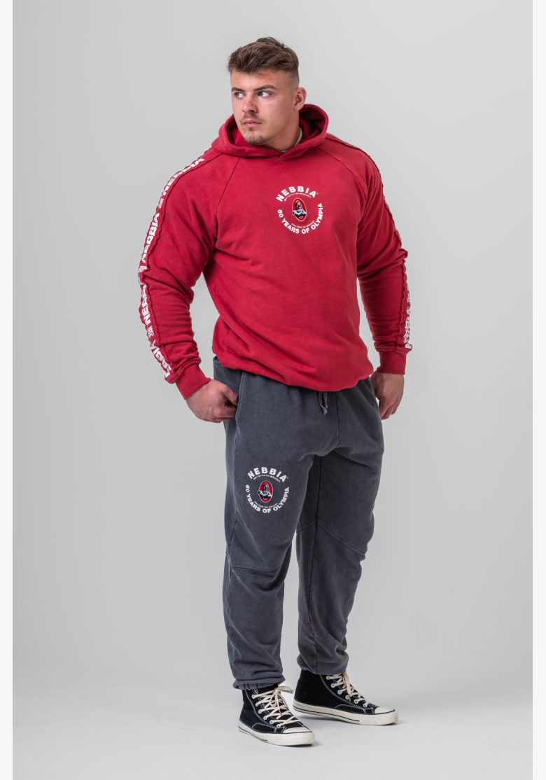 NEBBIA • NEBBIA Washed mikina s kapucí HERITAGE červená • Nebshop.cz NEBBIA • NEBBIA Washed mikina s kapucí HERITAGE červená • Nebshop.cz