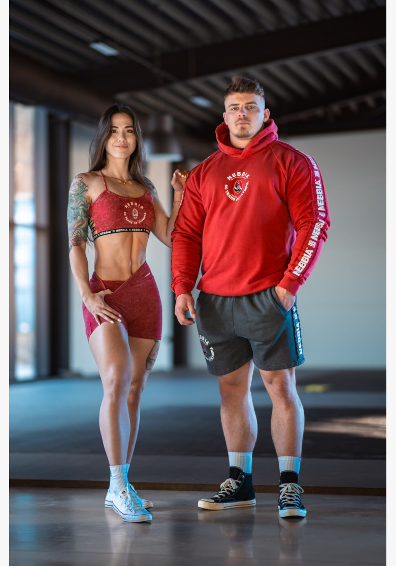 NEBBIA • NEBBIA Washed hoodie HERITAGE red • Nebshop.cz NEBBIA • NEBBIA Washed hoodie HERITAGE red • Nebshop.cz