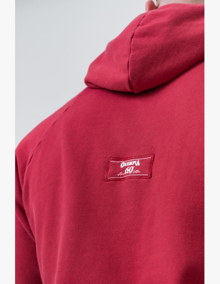 NEBBIA • NEBBIA Felpa con cappuccio HERITAGE rossa • Nebshop.it
