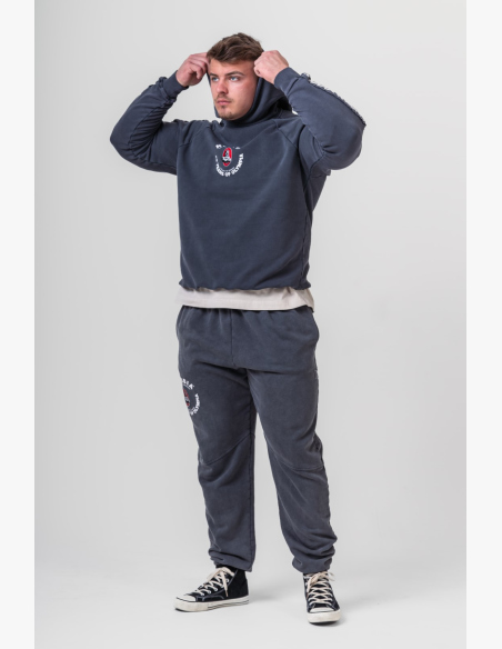 NEBBIA • NEBBIA Pantaloni lavati con tasche LEGEND neri • Nebshop.it