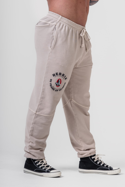 NEBBIA • NEBBIA Washed tepláky s kapsami LEGEND krémové • Nebshop.cz 2