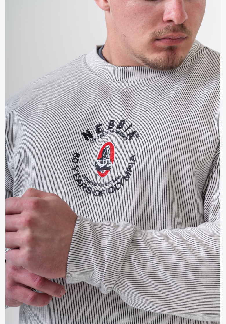NEBBIA • NEBBIA Felpa oversized senza cappuccio SIGNATURE nera • Nebshop.it NEBBIA • NEBBIA Felpa oversized senza cappuccio SIGNATURE nera • Nebshop.it