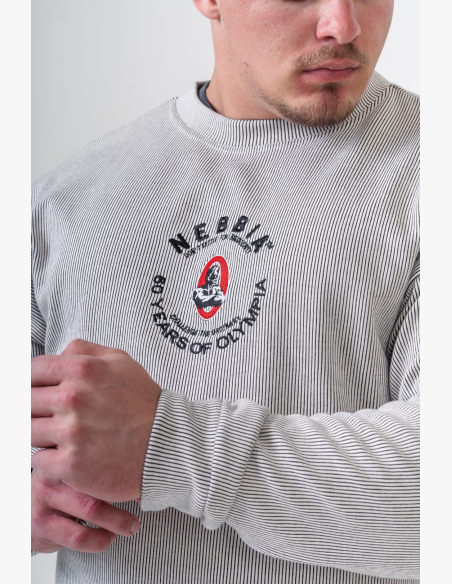 NEBBIA • NEBBIA Felpa oversized senza cappuccio SIGNATURE nera • Nebshop.it