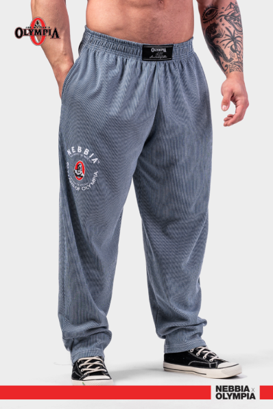 NEBBIA • NEBBIA Oversized tepláky SIGNATURE modré • Nebshop.cz