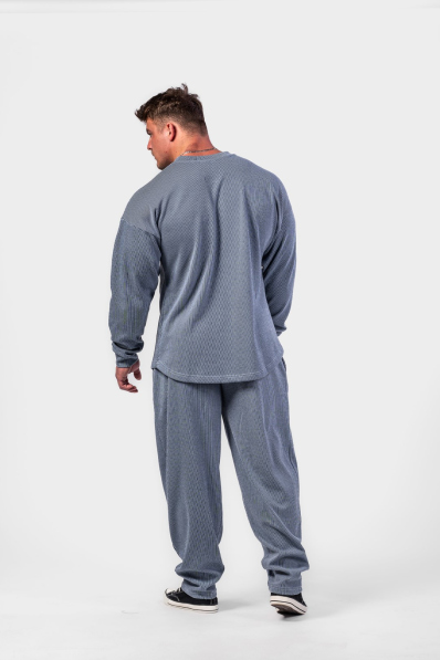 NEBBIA • NEBBIA Oversized mikina bez kapuce SIGNATURE modrá • Nebshop.sk 2