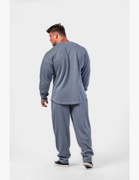 NEBBIA • NEBBIA Felpa oversize senza cappuccio SIGNATURE blu • Nebshop.cz
