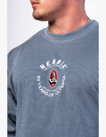NEBBIA • NEBBIA Felpa oversize senza cappuccio SIGNATURE blu • Nebshop.cz