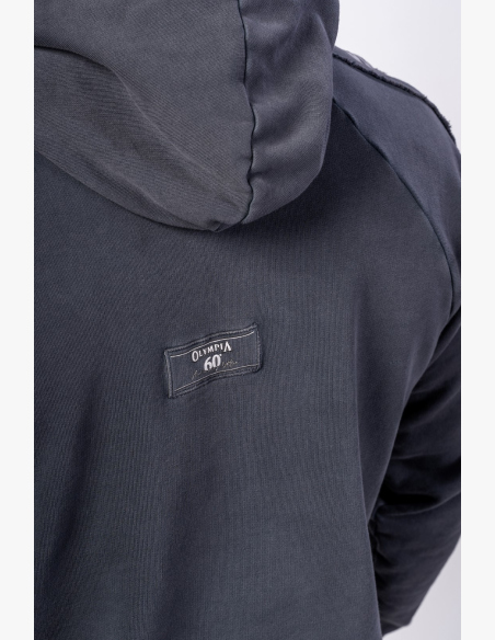 NEBBIA • NEBBIA Washed mikina s kapucí HERITAGE čierna • Nebshop.sk