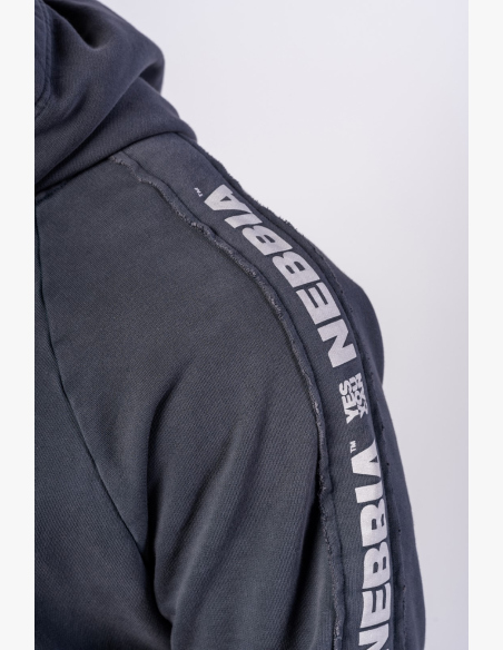 NEBBIA • NEBBIA Washed mikina s kapucí HERITAGE čierna • Nebshop.sk