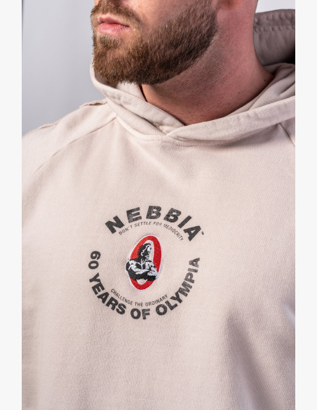 NEBBIA • NEBBIA Washed mikina s kapucí HERITAGE krémová • Nebshop.sk
