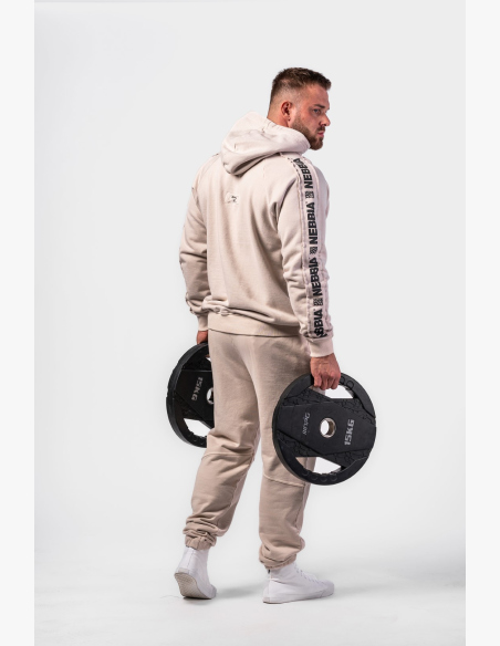 NEBBIA • NEBBIA Washed mikina s kapucí HERITAGE krémová • Nebshop.sk