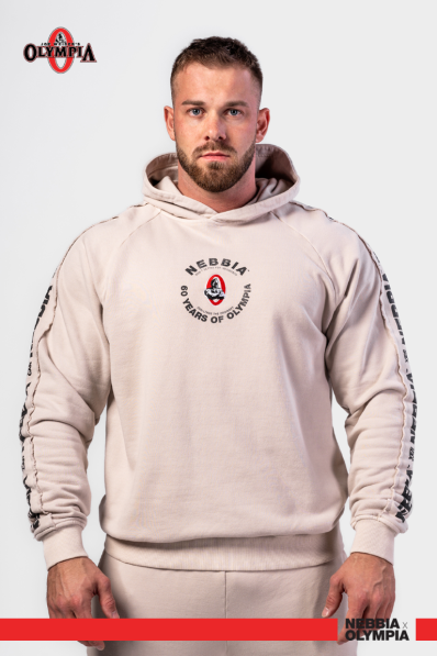 NEBBIA • NEBBIA Mikina con cappuccio HERITAGE crema • Nebshop.it