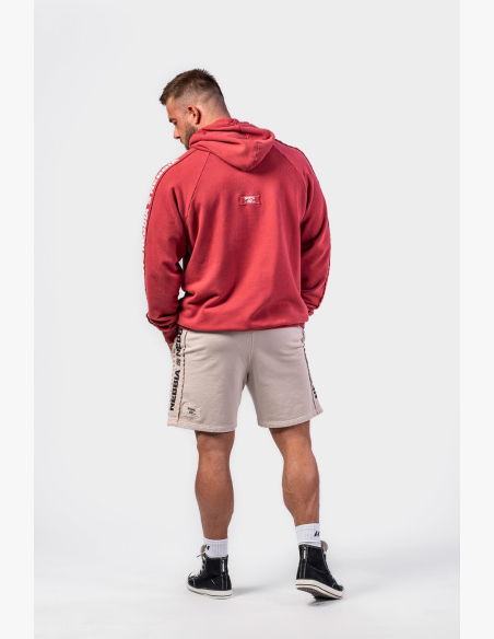 NEBBIA • NEBBIA Felpa con cappuccio HERITAGE rossa • Nebshop.it