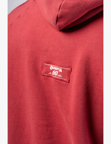 NEBBIA • NEBBIA Washed mikina s kapucí HERITAGE červená • Nebshop.sk