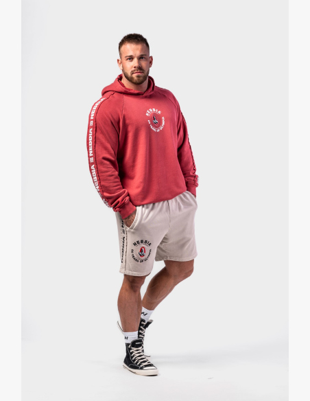 NEBBIA • NEBBIA Felpa con cappuccio HERITAGE rossa • Nebshop.it