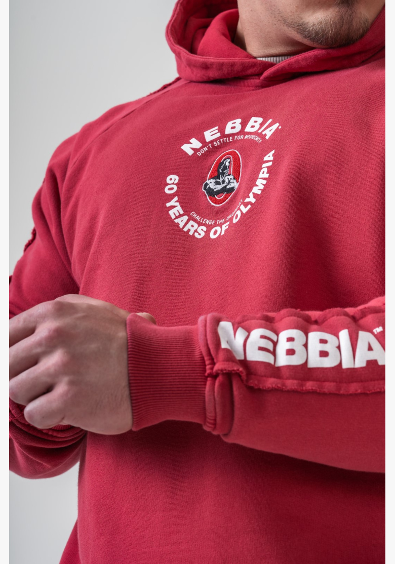NEBBIA • NEBBIA Washed mikina s kapucí HERITAGE červená • Nebshop.cz NEBBIA • NEBBIA Washed mikina s kapucí HERITAGE červená • Nebshop.cz