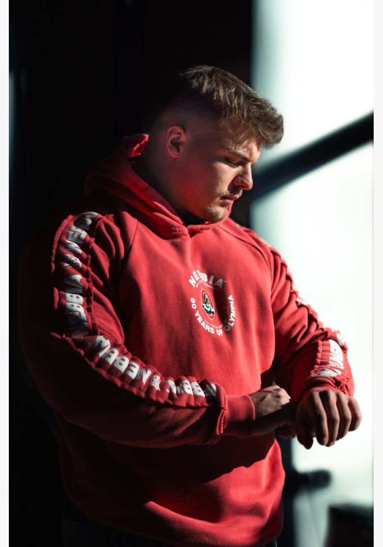 NEBBIA • NEBBIA Washed hoodie HERITAGE red • Nebshop.cz NEBBIA • NEBBIA Washed hoodie HERITAGE red • Nebshop.cz