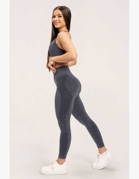 Gym Glamour Bezešvé legíny bez push-up efektu Tmavě šedá • Nebshop.cz