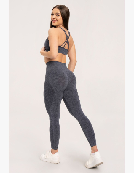 Gym Glamour Bezešvé legíny bez push-up efektu Dark Grey • Nebshop.cz
