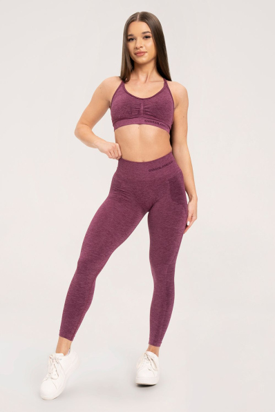 Gym Glamour Bezšvové legíny bez push-up efektu Cherry • Nebshop.sk