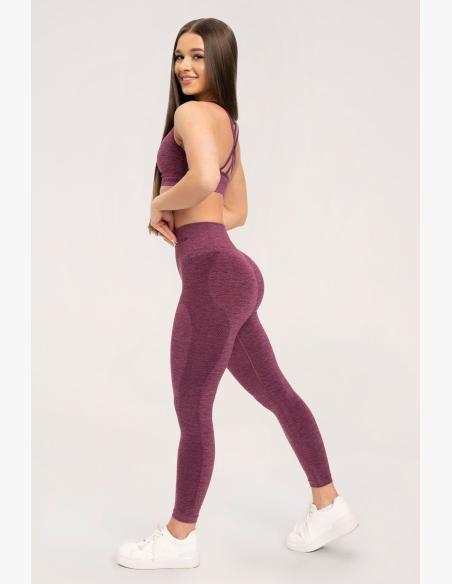 Gym Glamour Bezšvové legíny bez push-up efektu Cherry • Nebshop.sk