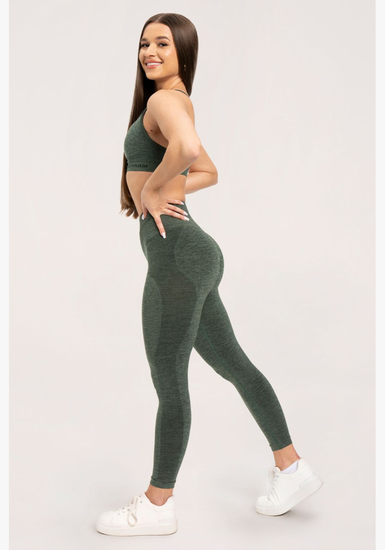 Gym Glamour Bezšvové legíny bez push-up efektu Green • Nebshop.sk