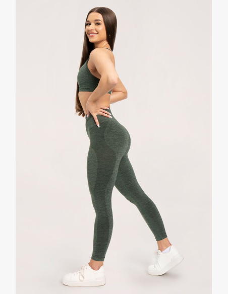 Gym Glamour Bezšvové legíny bez push-up efektu Green • Nebshop.sk