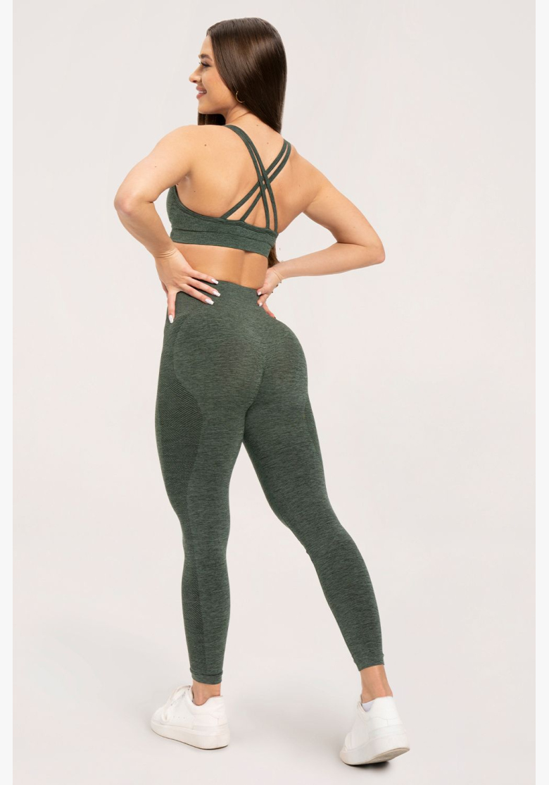 Gym Glamour Bezšvové legíny bez push-up efektu Green • Nebshop.sk