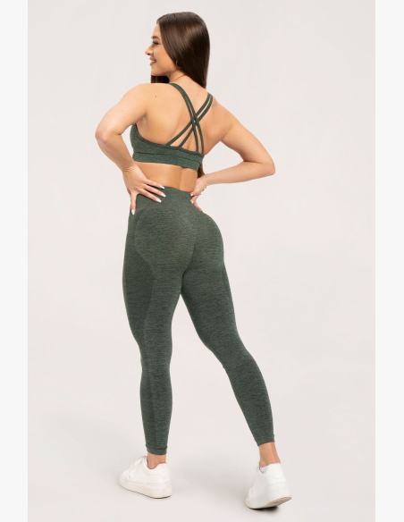Gym Glamour Bezšvové legíny bez push-up efektu Green • Nebshop.sk