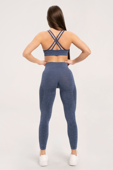 Gym Glamour Bezšvé legíny bez push-up efektu Dark Blue • Nebshop.sk 2