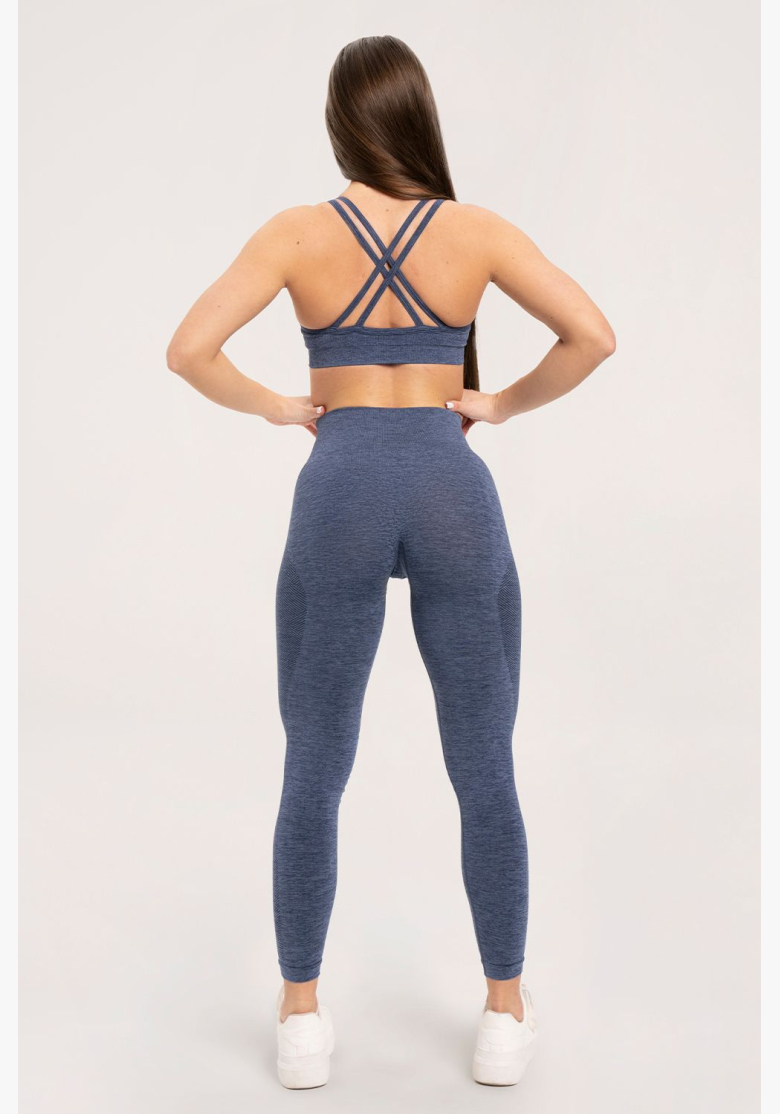 Gym Glamour Bezšvé legíny bez push-up efektu Dark Blue • Nebshop.sk