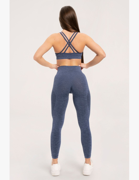 Gym Glamour Bezešvé legíny bez push-up efektu Dark Blue • Nebshop.cz