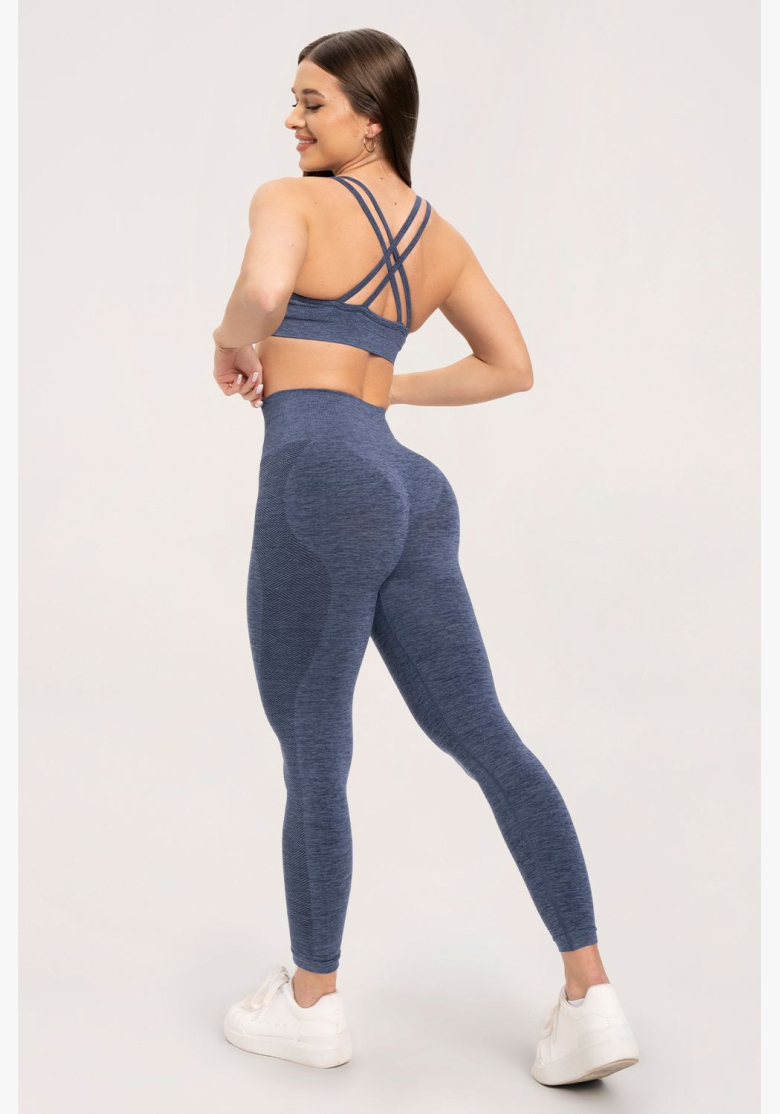 Gym Glamour Bezšvé legíny bez push-up efektu Dark Blue • Nebshop.sk