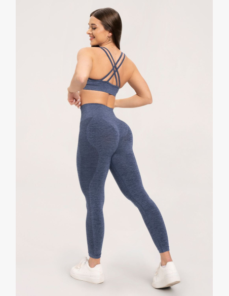 Gym Glamour Bezešvé legíny bez push-up efektu Dark Blue • Nebshop.cz