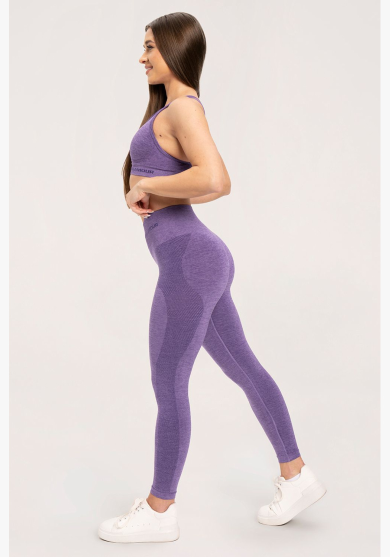 Gym Glamour Bezšvé legíny bez push-up efektu Violet • Nebshop.sk