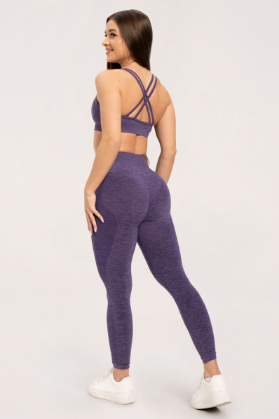 Gym Glamour Bezešvé legíny bez push-up efektu Plum • Nebshop.cz 2