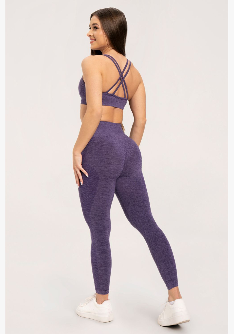 Gym Glamour Bezšvové legíny bez push-up efektu Plum • Nebshop.sk