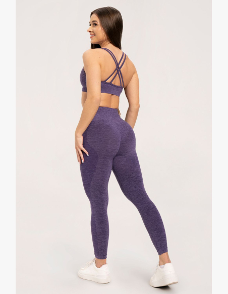 Gym Glamour Bezešvé legíny bez push-up efektu Plum • Nebshop.cz