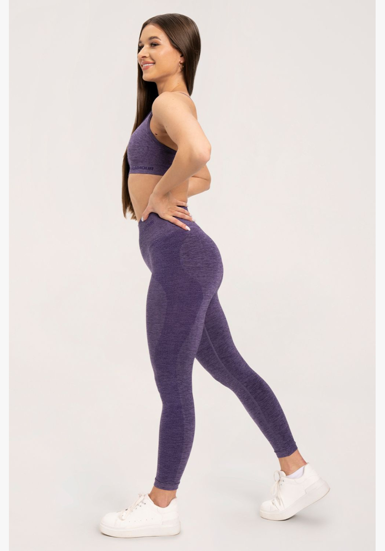 Gym Glamour Bezšvové legíny bez push-up efektu Plum • Nebshop.sk