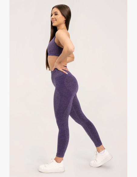 Gym Glamour Bezešvé legíny bez push-up efektu Plum • Nebshop.cz