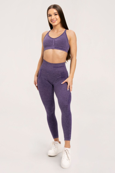 Gym Glamour Bezešvé legíny bez push-up efektu Plum • Nebshop.cz
