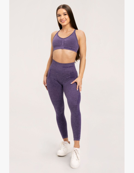 Gym Glamour Bezešvé legíny bez push-up efektu Plum • Nebshop.cz